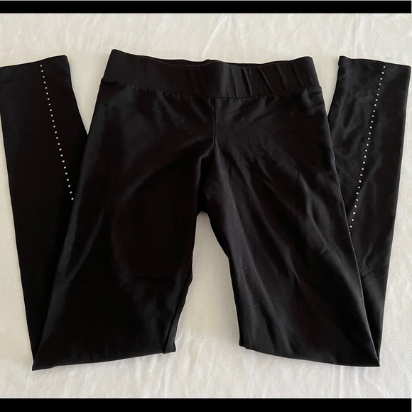 XS/S BCBGeneration Black & Metal Studs Leggings X Small Fall Winter Spring Summ - Picture 1 of 6